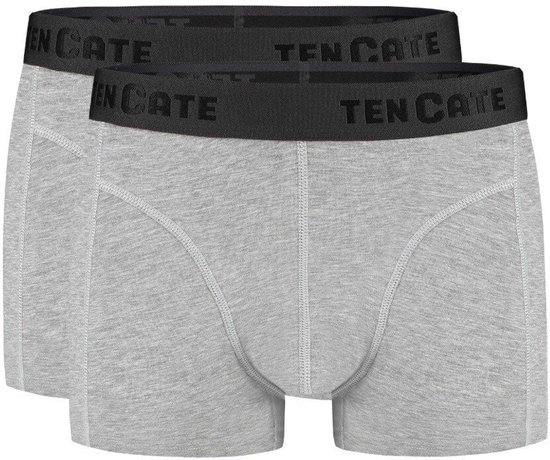 Set van twee grijze herenshorties met een zwarte elastische tailleband met Ten Cate logo.