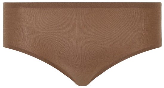 Hipster sans couture marron Chantelle sur fond blanc.