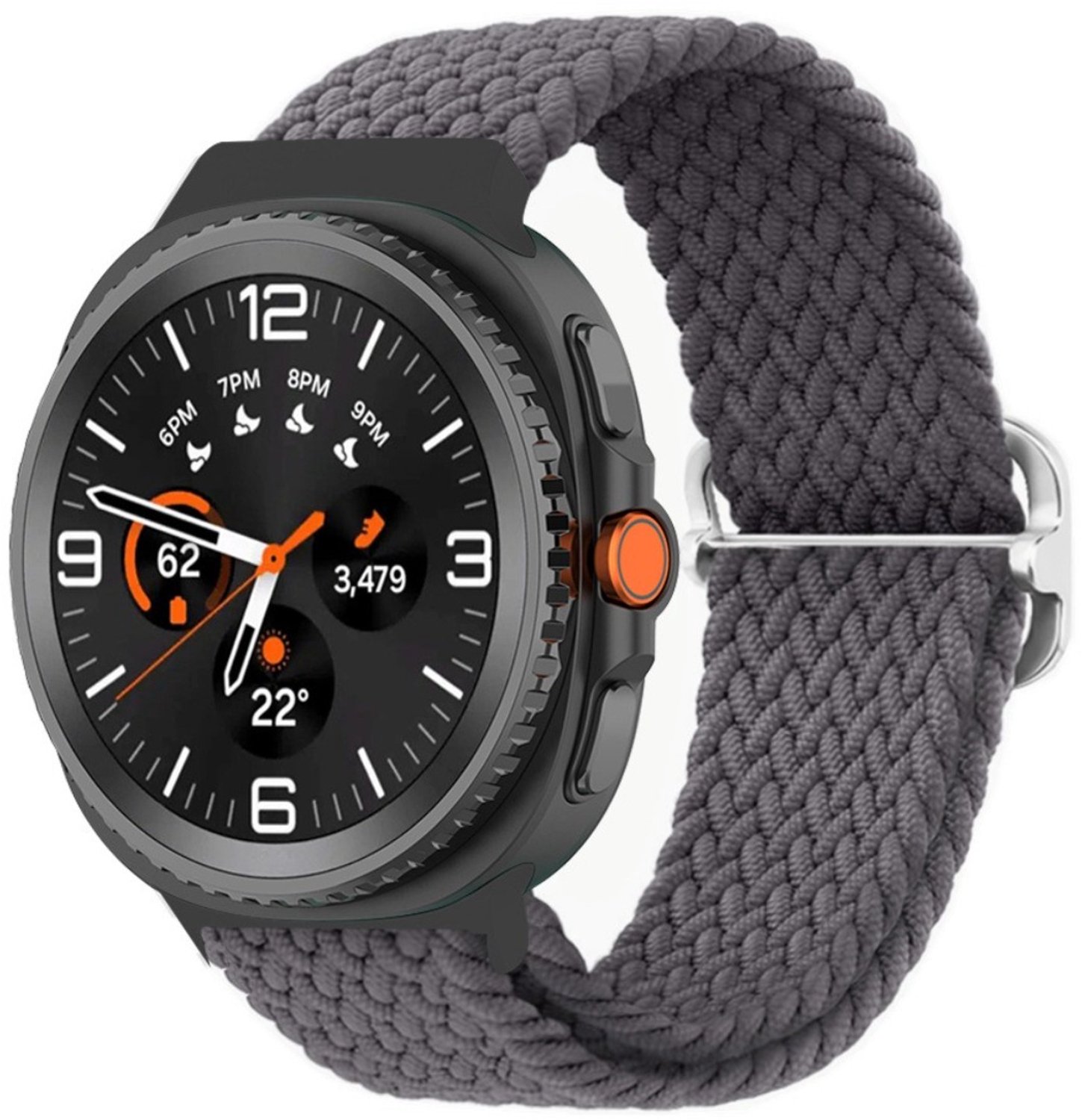 Geweven lusband compatibel met Samsung Watch8/Galaxy Watch8 Classic - Ademende nylon band