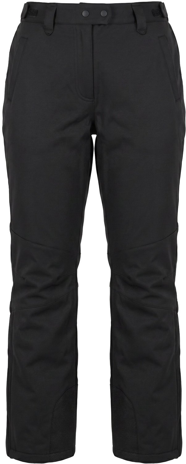 Ulla Popken - Dames - Softshellbroek waterafstotend klittenband sneeuwvanger - Zwart - Maat 50