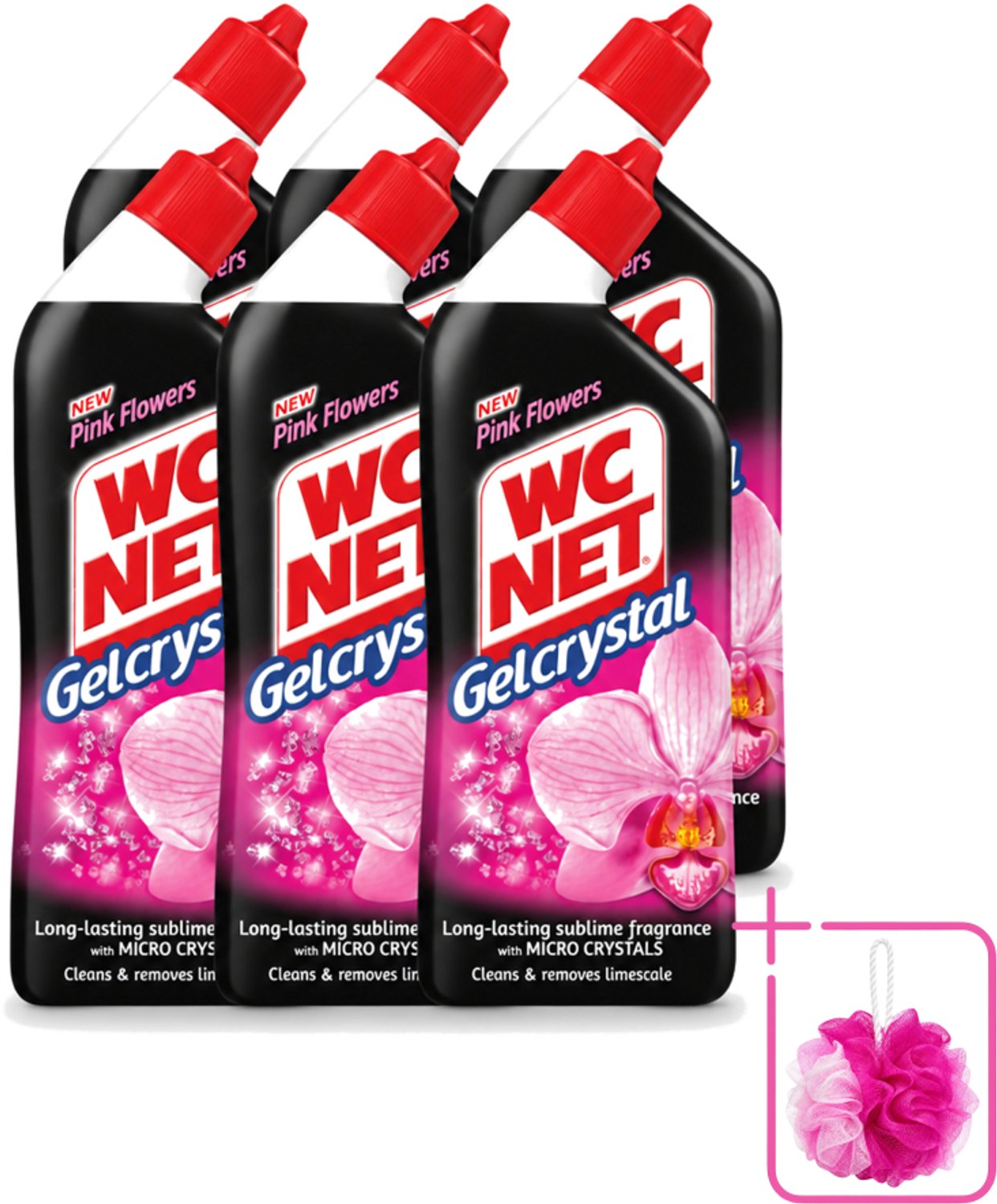 6 x WC Net - Toilet Reiniger - Gel - Frisse Bloemen - 750 ml - Bulkverpakking - WC reiniger - Douchemop - Toilet reiniger