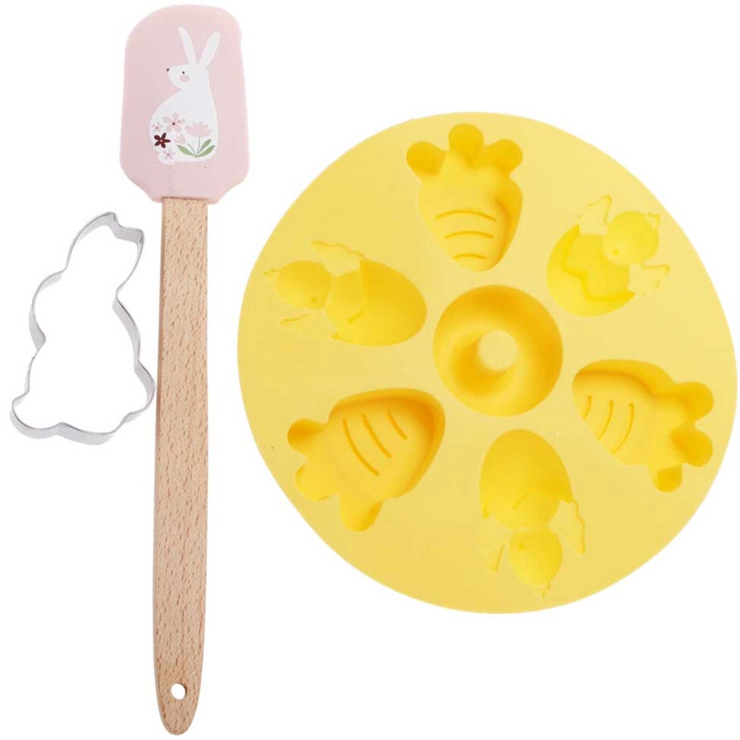 La Cucina - Set bakaccessoires met paasmotief - geel