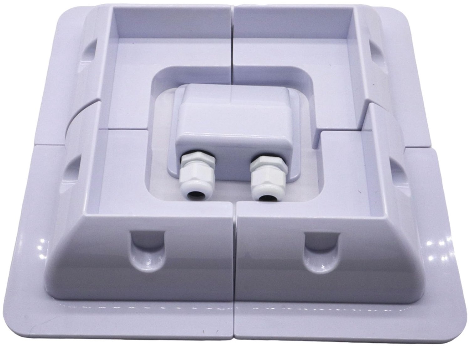 Solarpaneelmontageset 5-delige - ABS-montagebeugels - waterdichte doos - zonder boren voor camper, boot - ServiceTopper