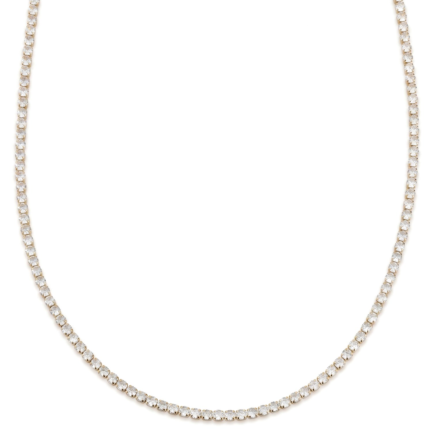 Dazzle | 4 mm 14K vergulde tennisketting met zirkonia