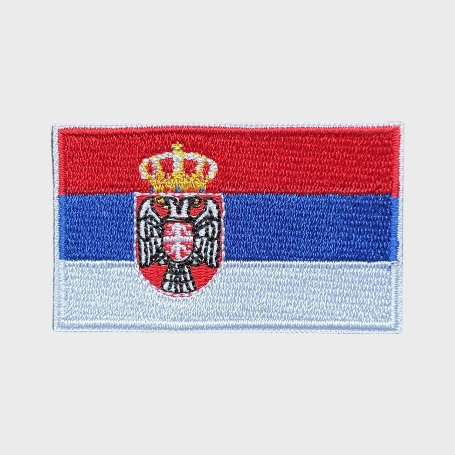 Patchy® – Servische vlag Strijk Embleem Patch 6.5 x 4 cm