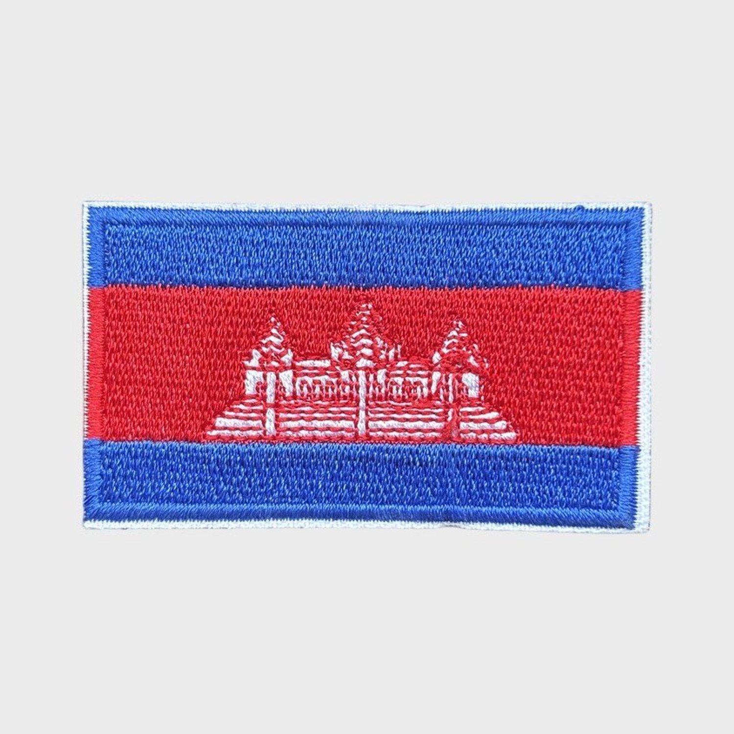 Patchy® – Cambodjaanse vlag Strijk Embleem Patch 6.5 x 4 cm