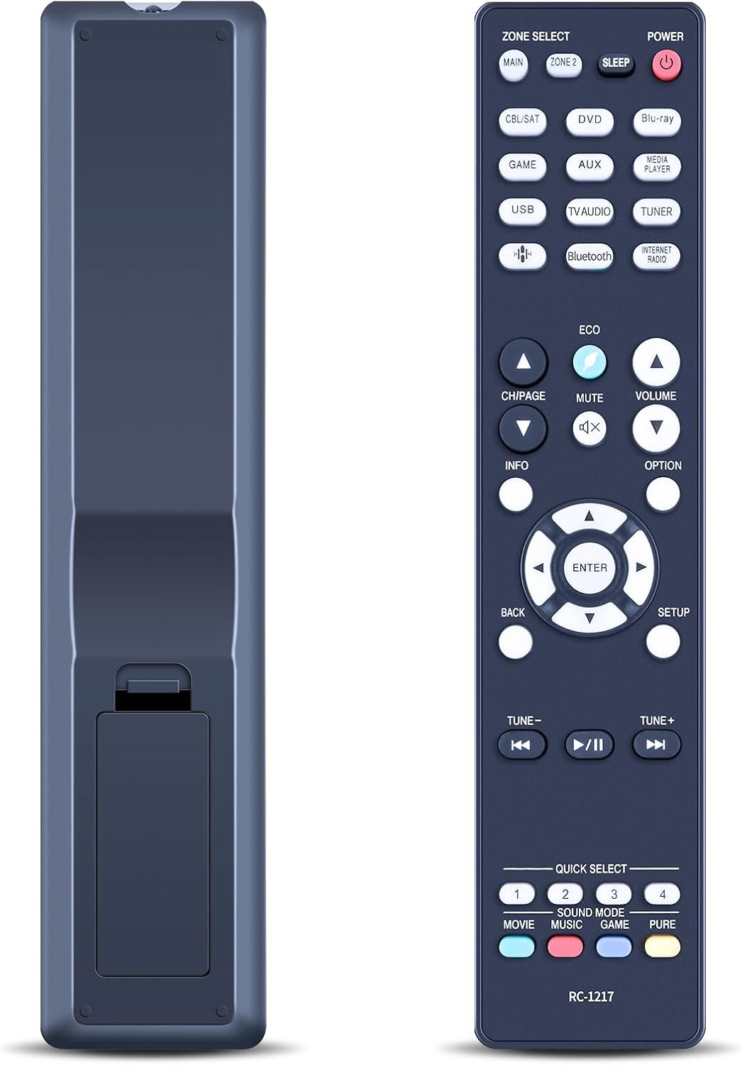 Afstandsbediening voor Denon AV Receiver - Vervangingsset - Geschikt voor AVR-X1400H - Eenvoudig in gebruik - m-winkel