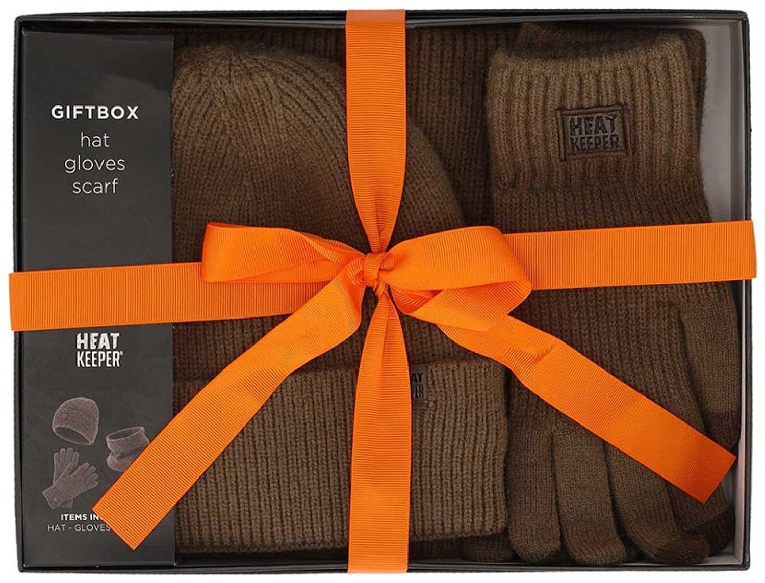 Heatkeeper Heren Giftset - Muts + Nekwarmer + Handschoenen - Taupe Melange