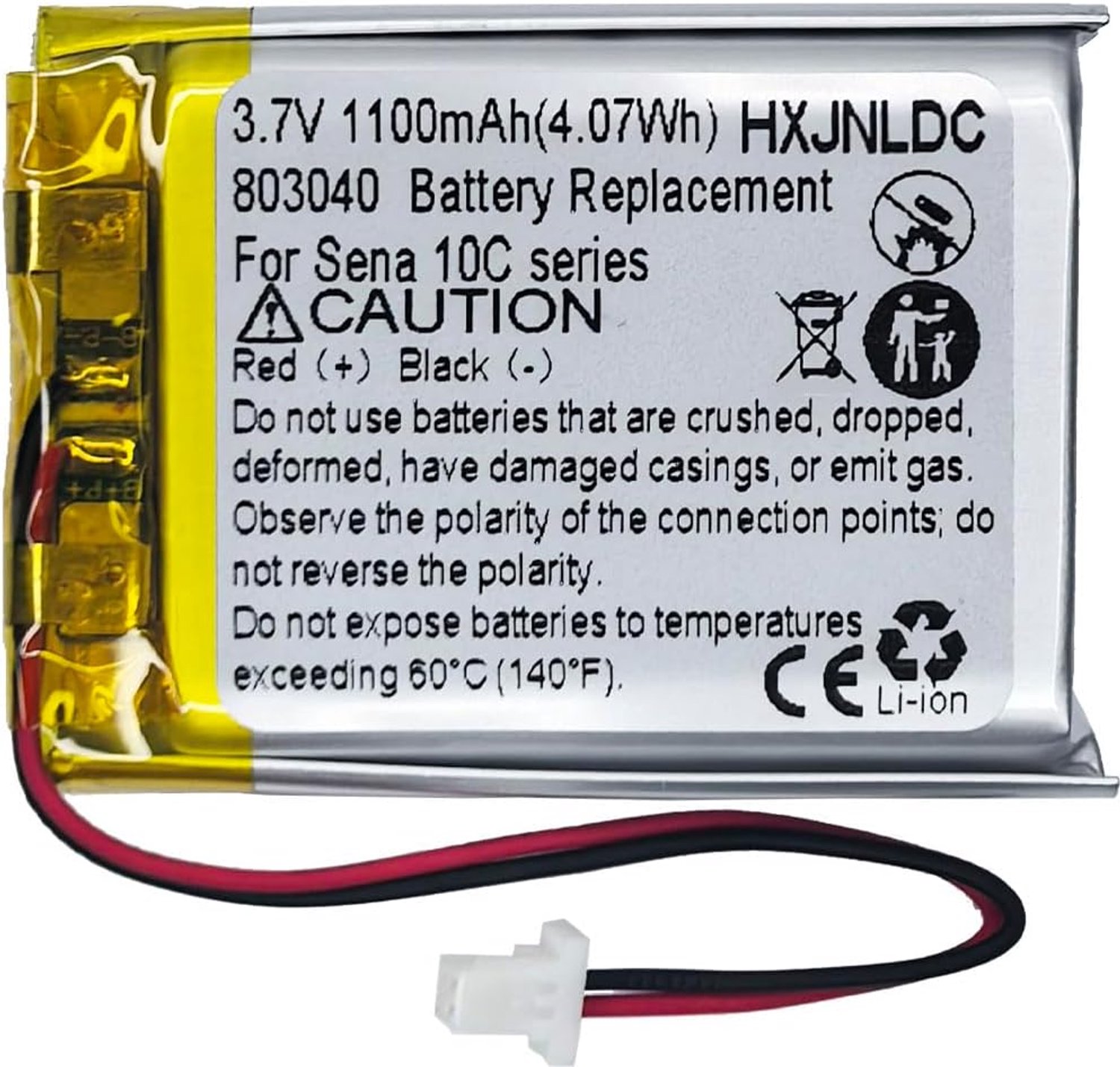 Lithium ion batterij 3.7V 1100mAh - vervanger voor Sena 10C en 10C pro - ideaal voor Bluetooth headset - ServiceTopper