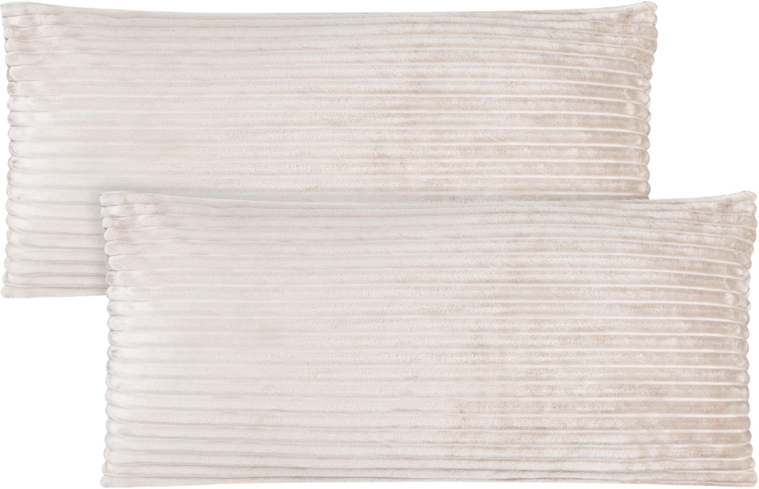 2 kussenslopen van gestreepte flanel, 40 x 80 cm, „Mendoza“