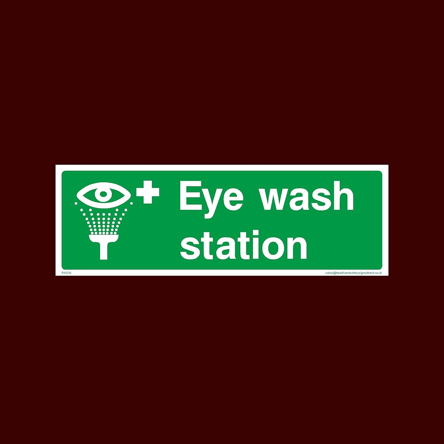 Eye Wash Station Sticker - 25 x 20 cm - weerbestendig - duidelijk herkenbaar - ServiceTopper
