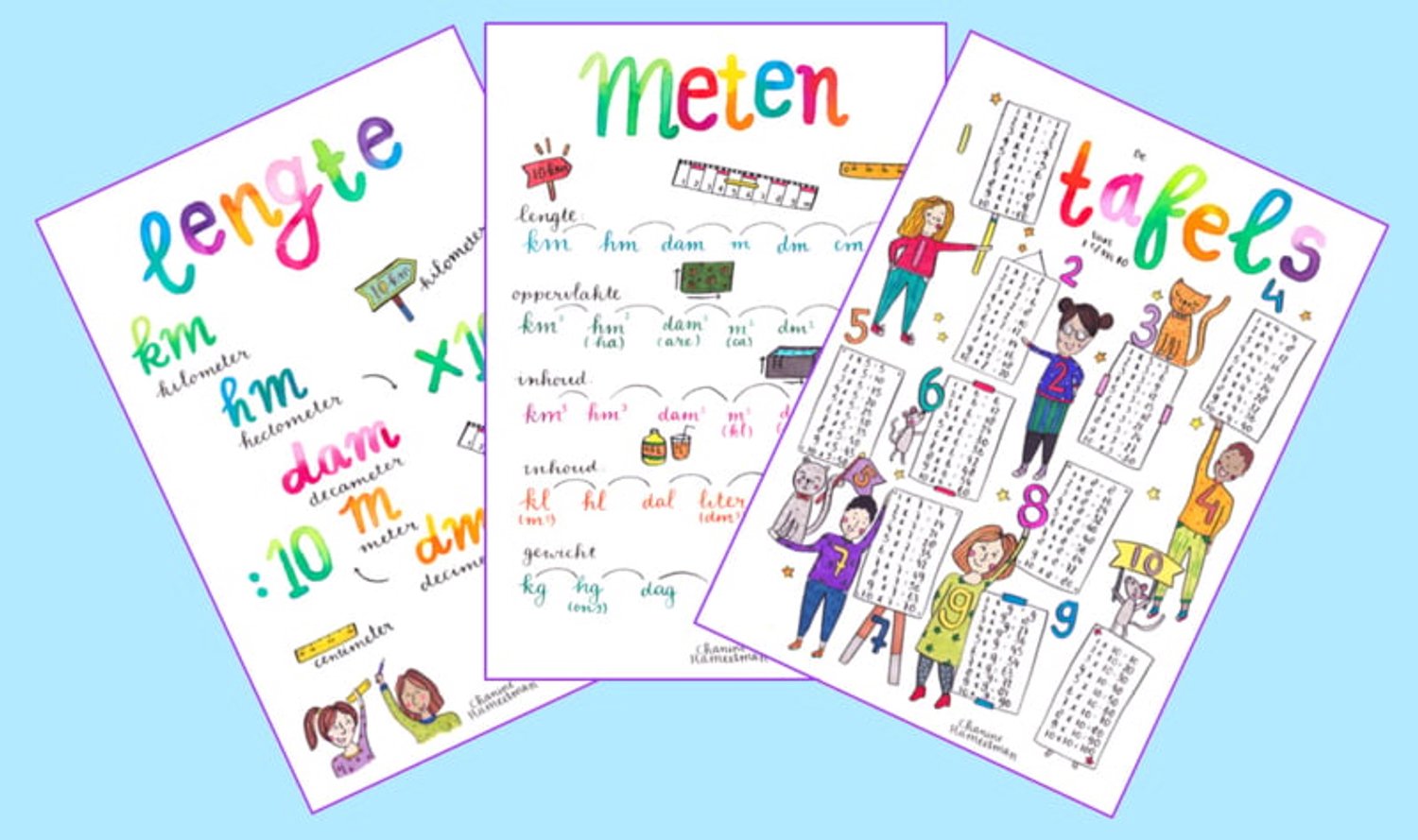 Flexjuf A2 poster - Voordeelset Rekenen (3 posters)