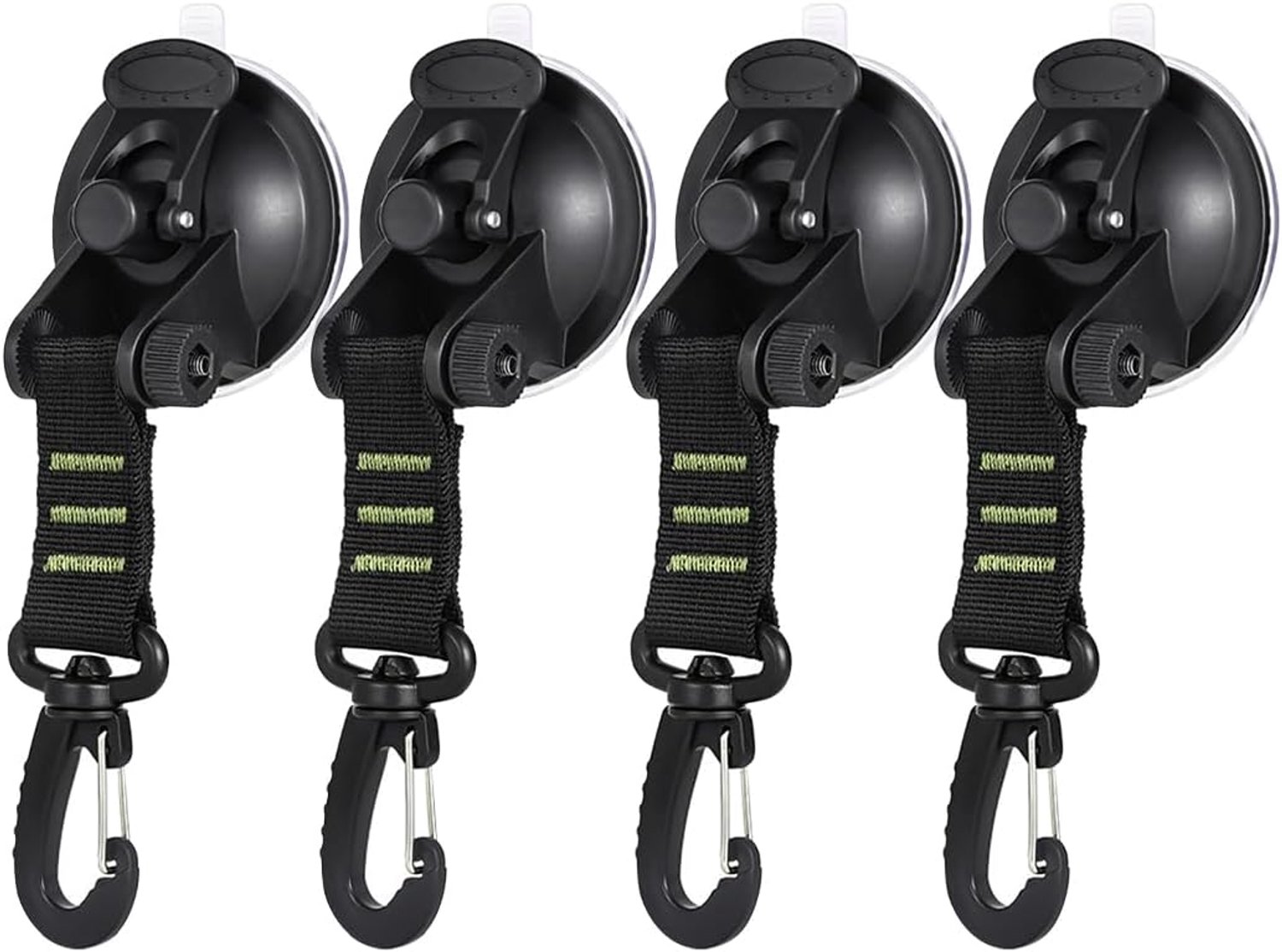 Suctiehaak set 4 stuks - krachtige ABS en nylon - sterke grip - ideaal voor kamperen - m-winkel