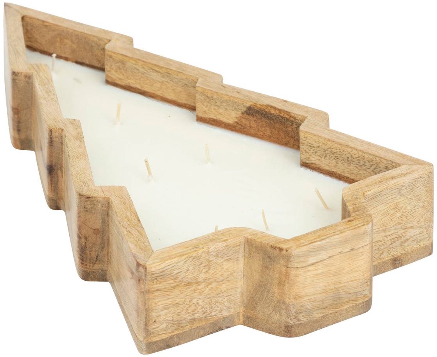 Feeric lights & Christmas Houten geurkaars in de vorm van een kerstboom – Paolo, 710 g Marron
