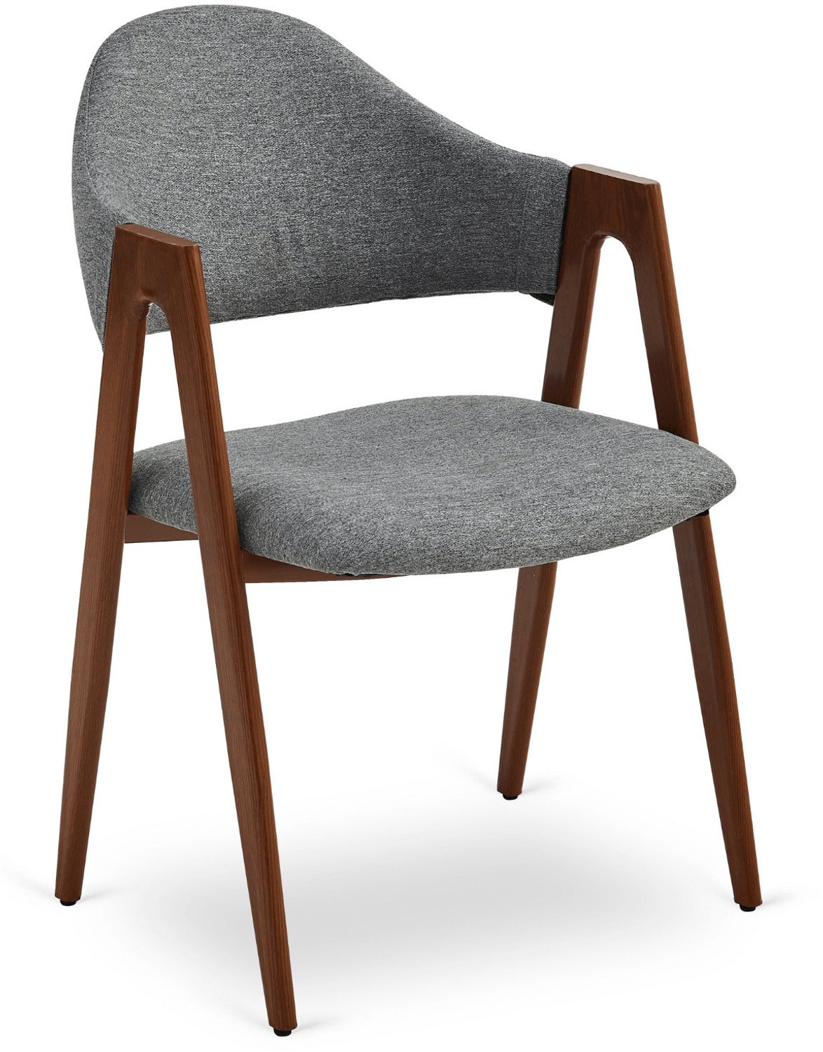Mebel Elite Ruiz - Eetkamerstoel - Grijs/Noten - Gestoffeerd - Loftstijl Grijs;Noten
