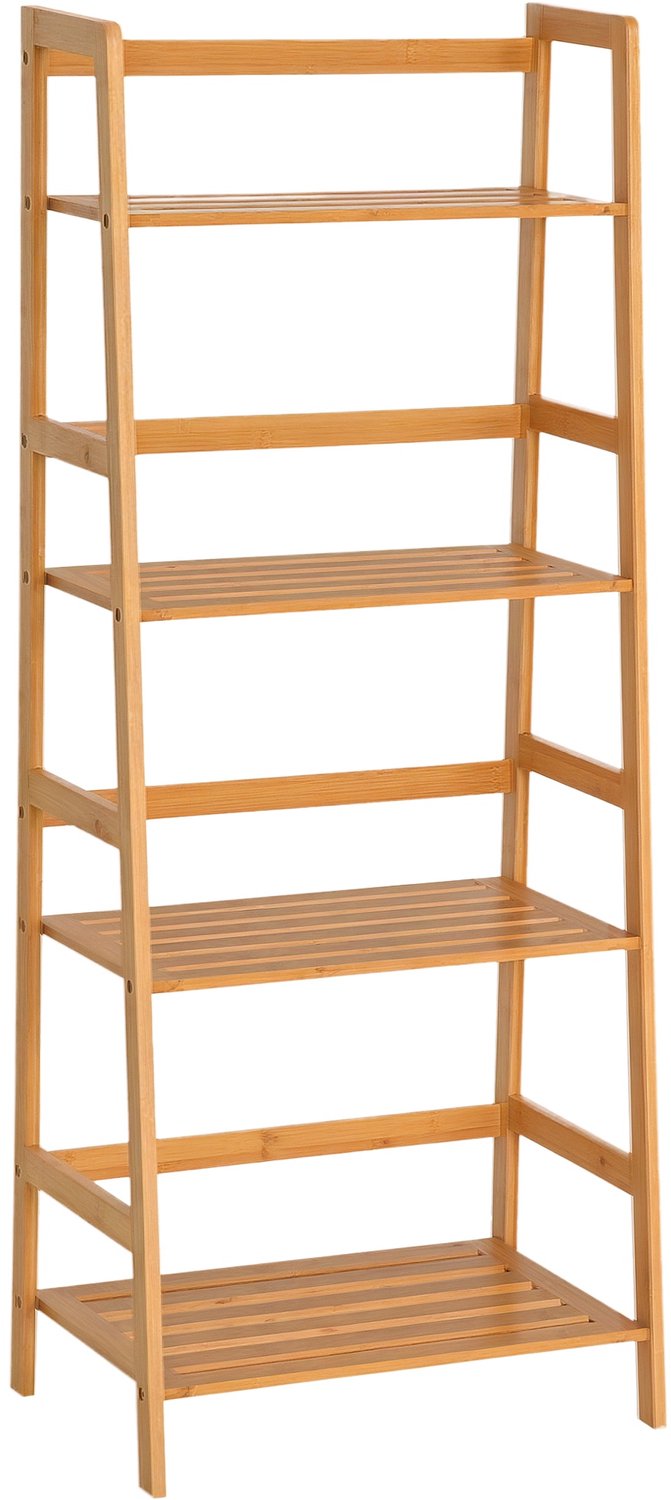 HOMCOM Boekenplank - Bamboe - 48x31,5x120cm - Natuurlijk hout