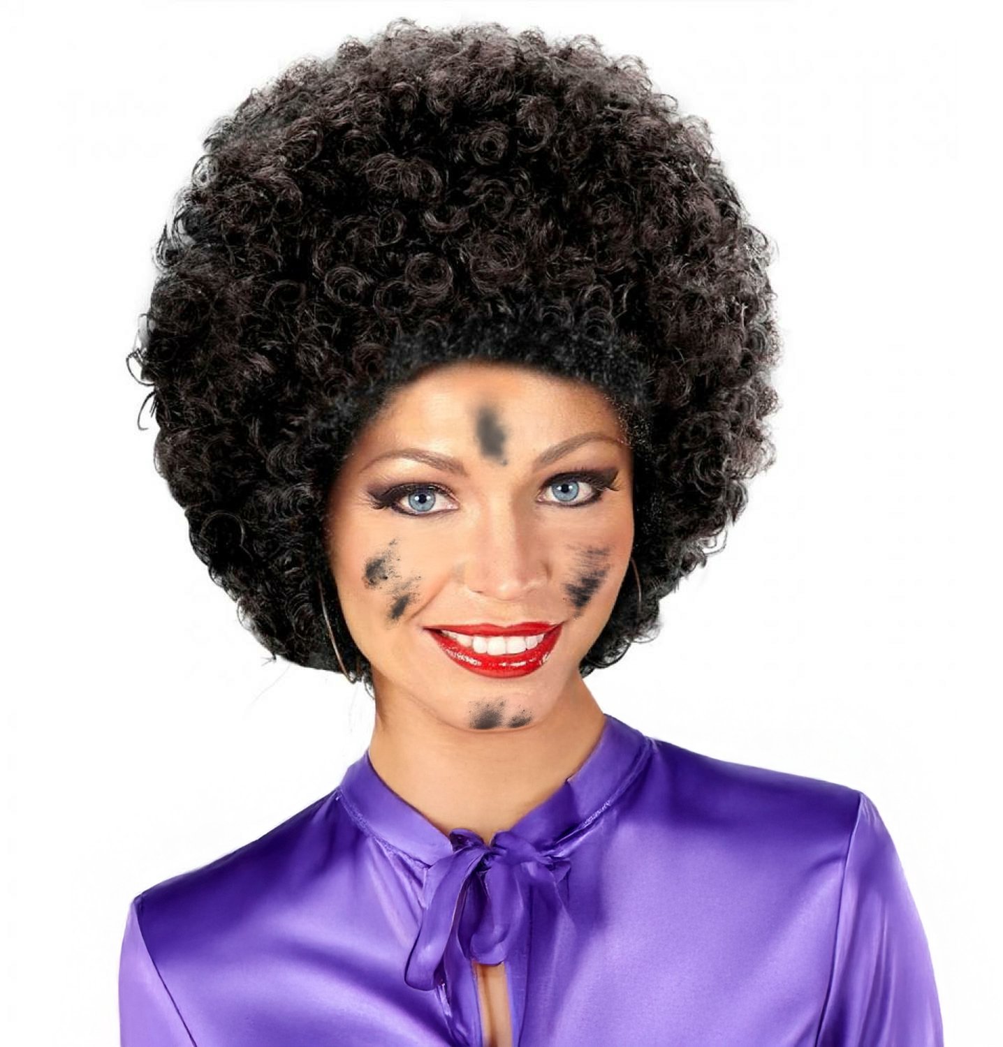 Atosa Pietenpruik - zwart - krullen - sint en piet - sinterklaas - dames/heren
