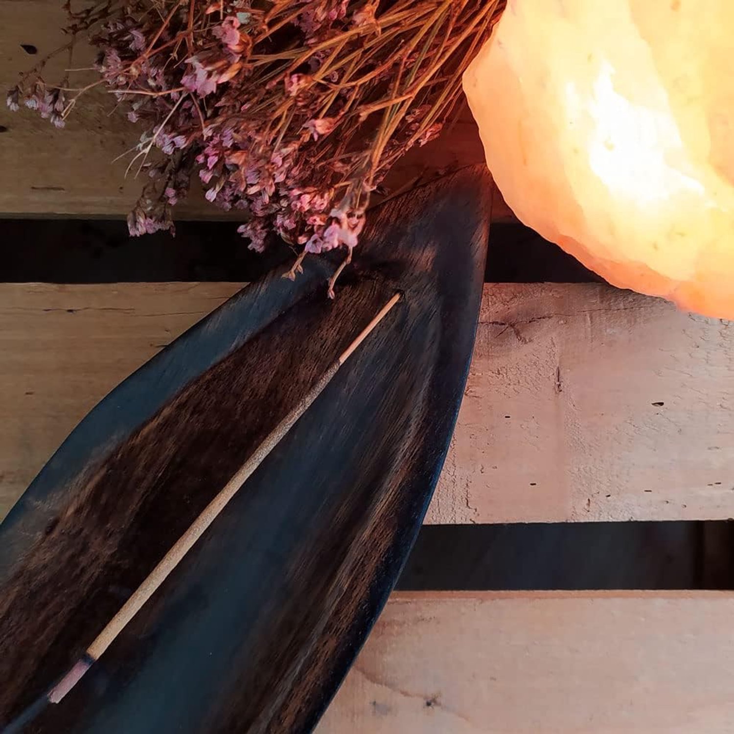 Wierookhouder voor staven - handgemaakt - tropisch hout - ecologisch - m-winkel