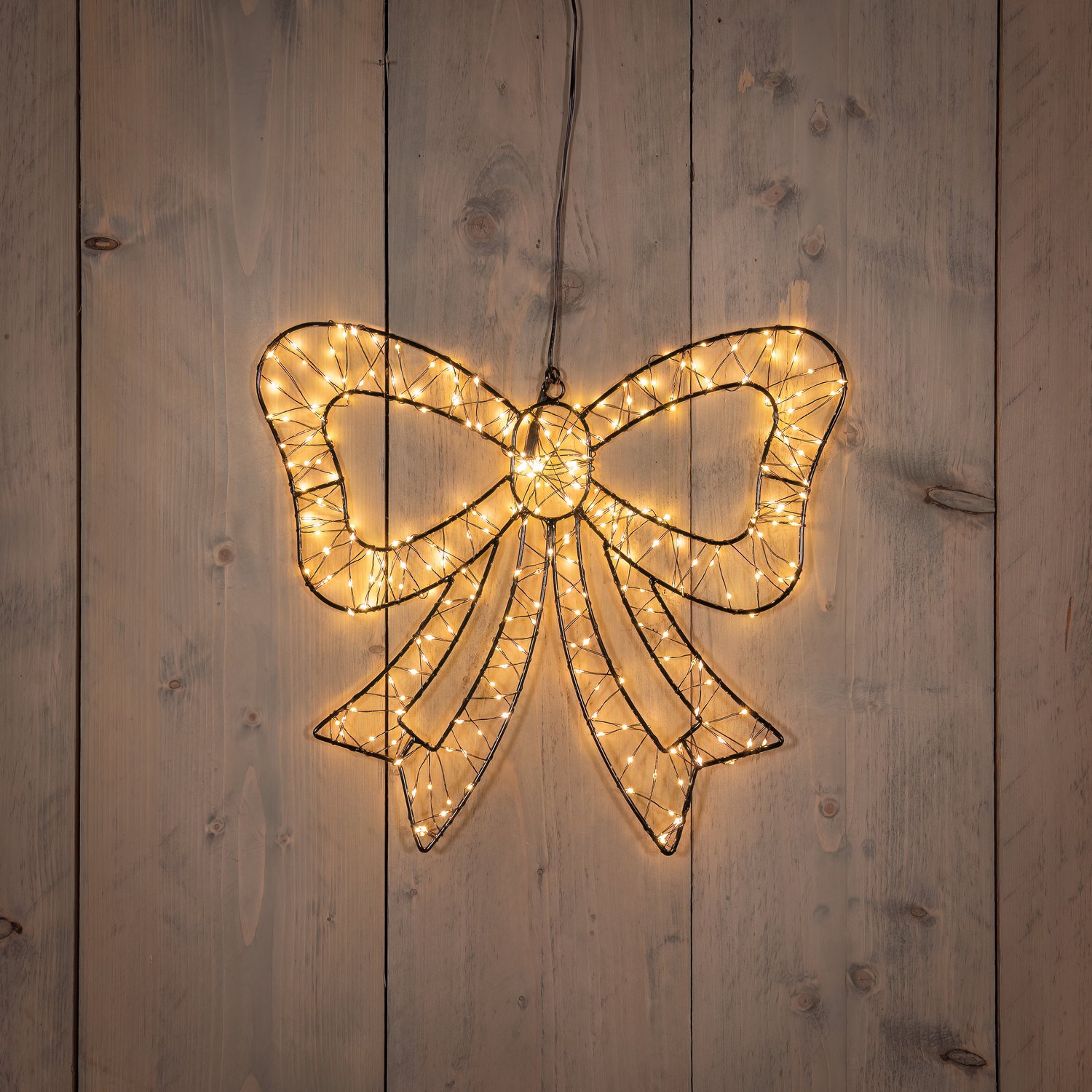 Metalen strik – 278 LED, 34 cm, classic warm