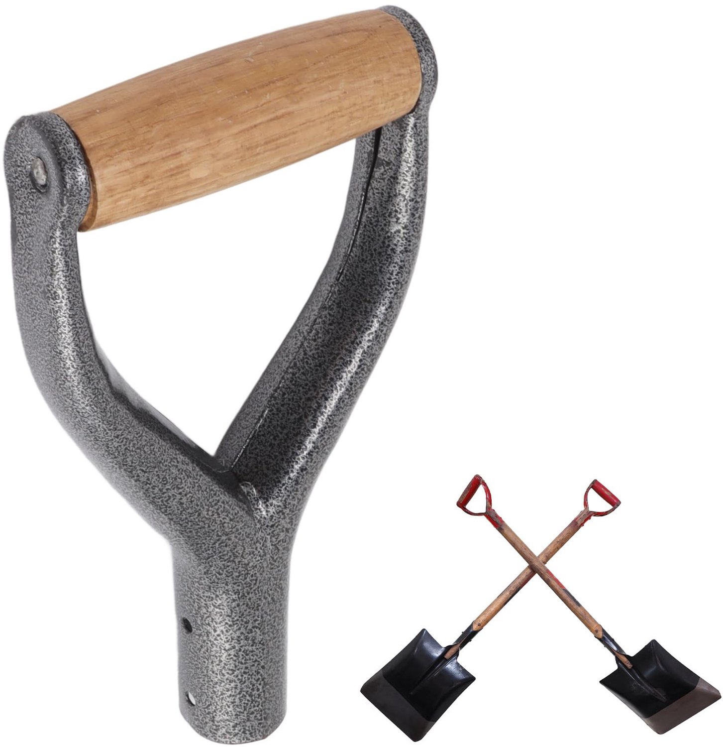 Schop met korte handgreep 31 cm - metalen schop - Y-vormig - ideaal voor tuinwerk - ServiceTopper