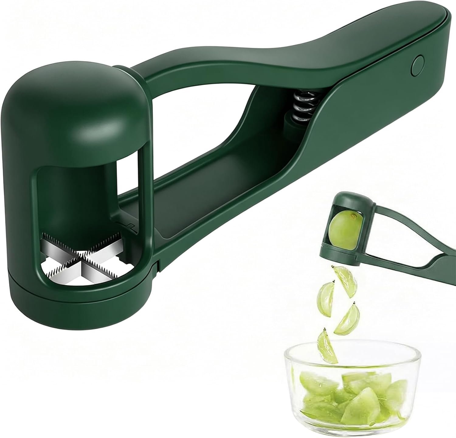 Grape Cutter, Plastic Handle, Stainless Steel Blade, Tomato Cutter, Robust and Durable, Fruit Cutter for Cutting - ShopVlot