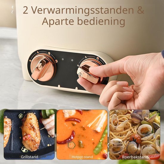 Warmara Hotpot - Elektrische Hotpot - Hot Pot - Wit - 40cm x 60cm x 30cm — afbeelding 2