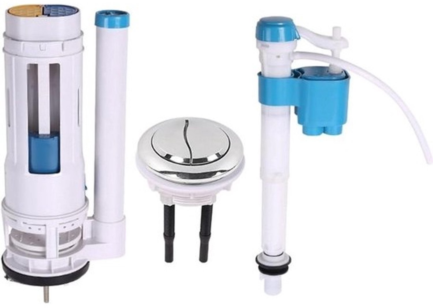 Toilet Tank Onderdelen - Reservoir Reparatie - Badkamer Onderhoud - Dubbele Spoeling - Verstelbaar - Chroom