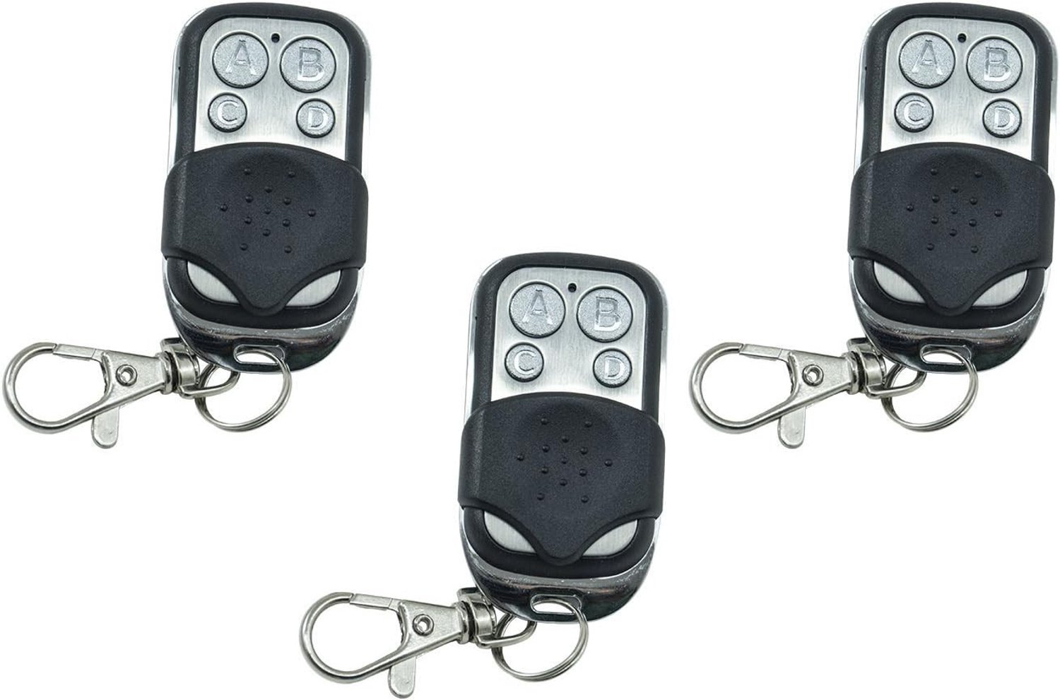 Set van 3 Universele Afstandsbedieningen - Geen Kleur - 8,5 x 6 x 1 cm - Robuust en Zelfprogrammeervbaar - Voor Automatische Poorten