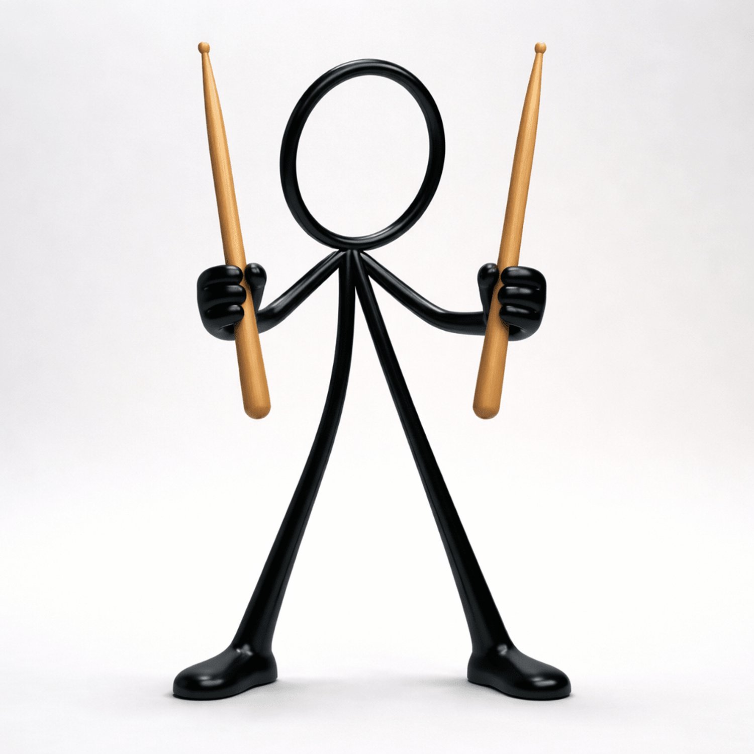 Stickyman Drumstok Drummer - houtkleurige drumstokken - 20 cm