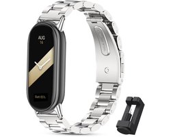 Xisair Metalen armband, compatibel met Xiaomi Smart Band 10, 9, 8, roestvrij stalen armband voor Mi Band 10/9/8, accessoires, reservearmbanden, unisek