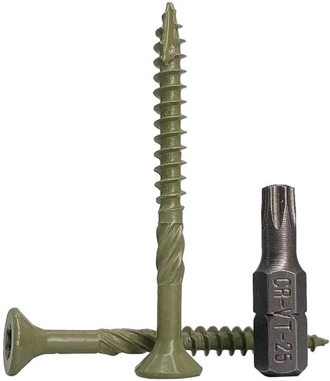 Terrasschroeven 500 stuks - Houtschroeven buiten - Houtbouw projecten - Anti-corrosie afwerking type 17 - 45 x 50 mm - groen
