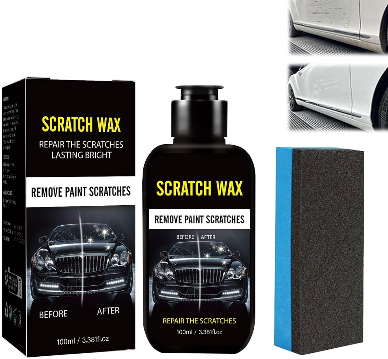 Auto Krasverwijderaar - Kleurloos - - Krasherstellende Polijstwax voor Auto's - Voor Alle Voertuigen