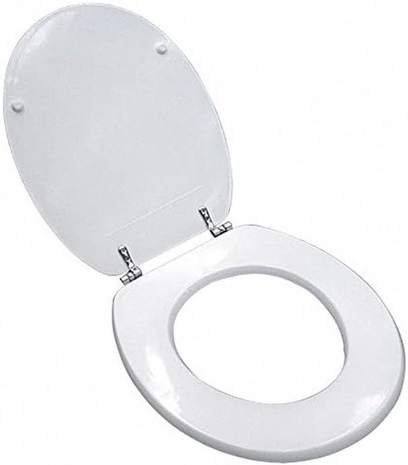 Toiletbril Hout - WC Zitting - Badkamer Upgrade - Ronde Vorm - Wit
