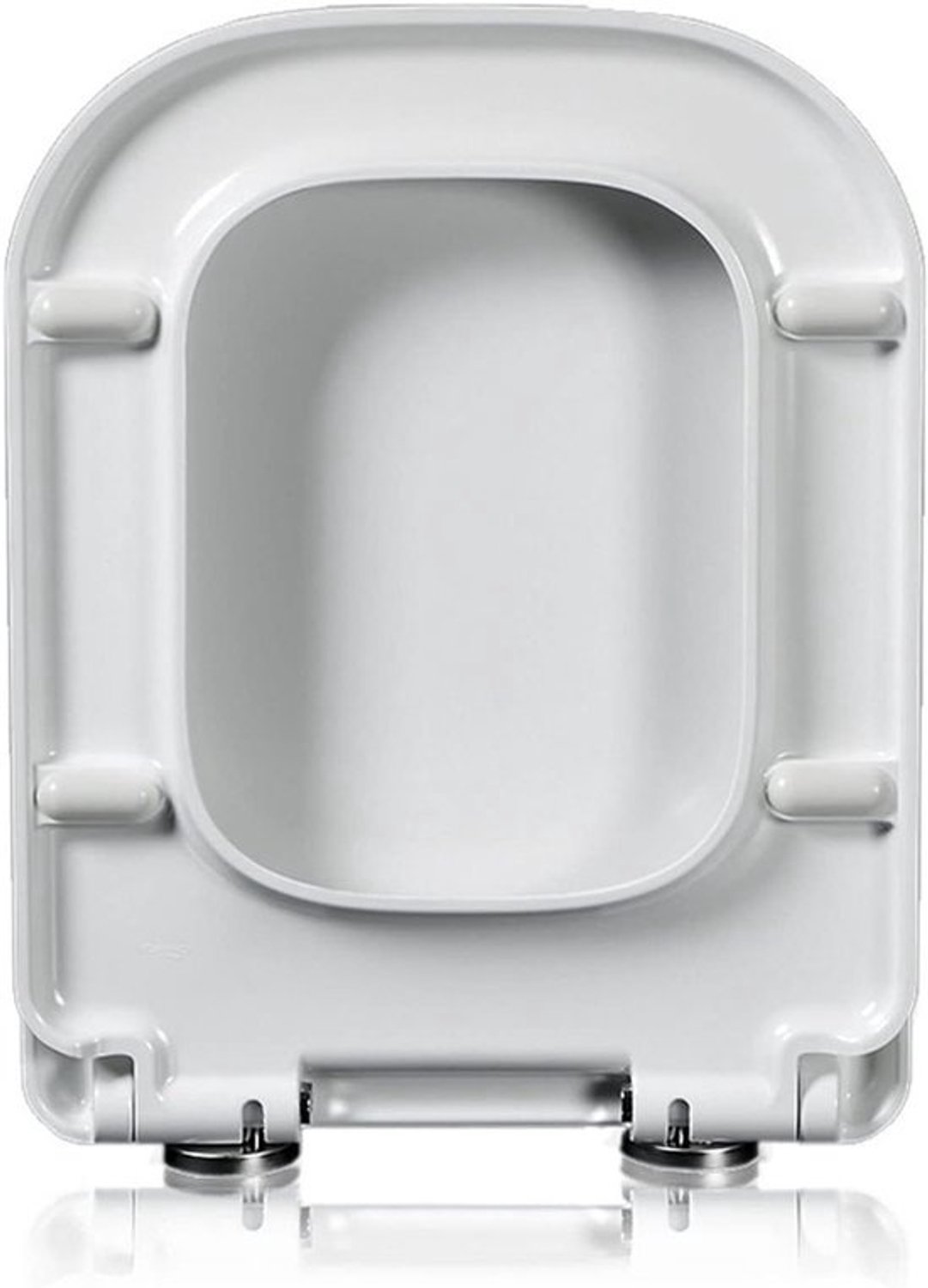 Toiletzitting Vierkant - Toiletbril Zacht Sluiten - Eenvoudige Installatie - Quick Release Reiniging - 10-24 cm Verstelbaar - Wit