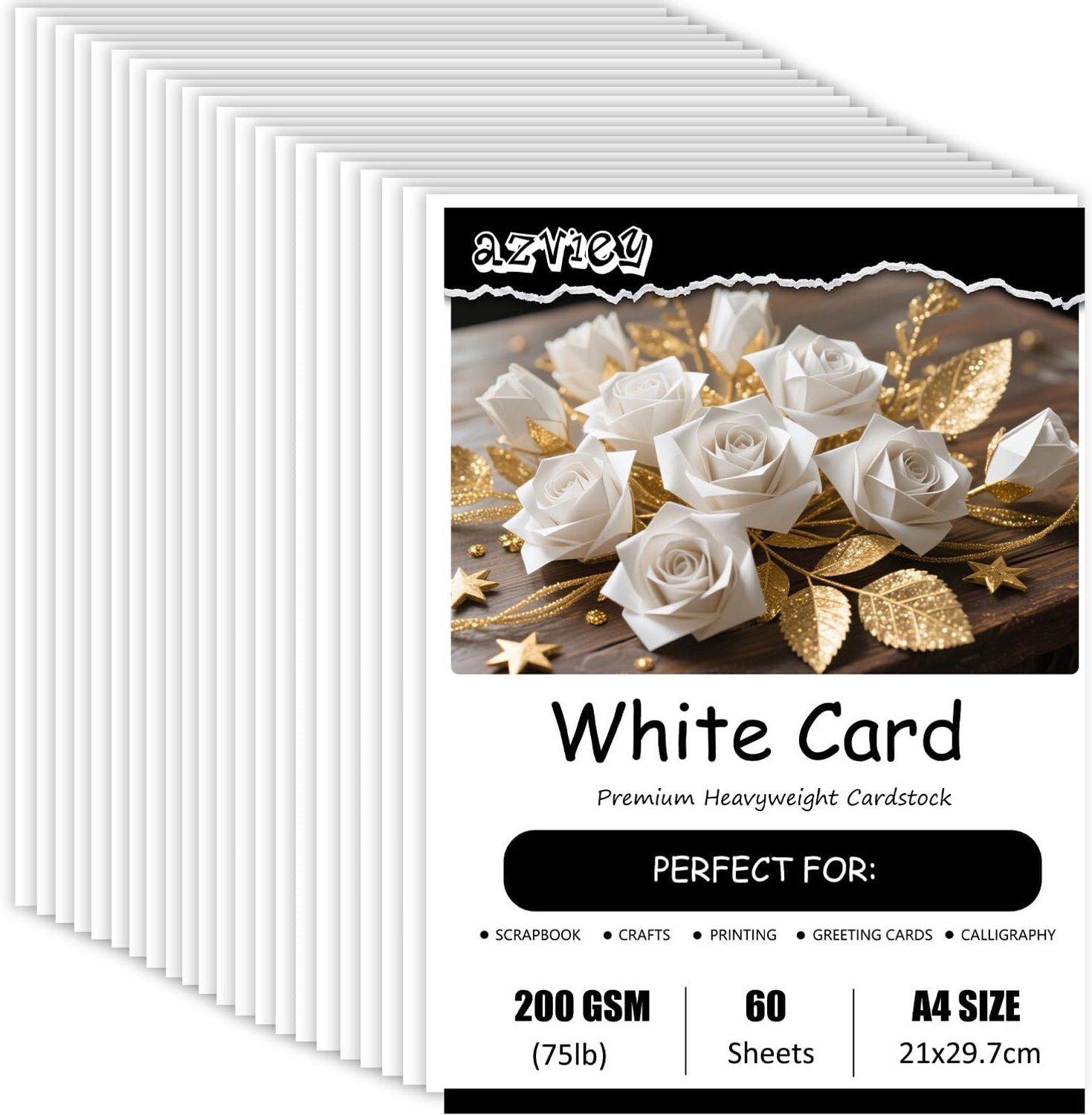 Vellen Witte Kaart - Wit - A4 - 200 gsm Karton - Voor Knutselen en Afdrukken