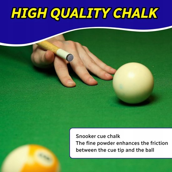 Merkloze Krijtjes voor Biljart en Snooker - 12 Stuks Grijs — afbeelding 2