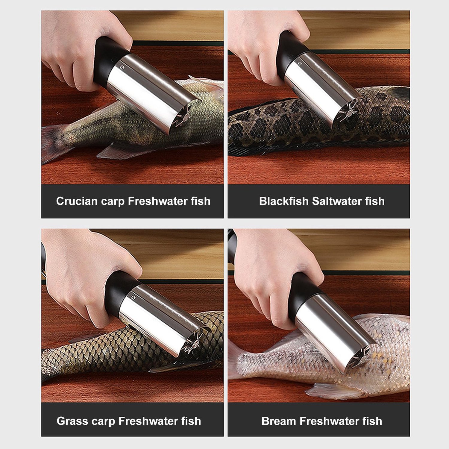 SnelShoppen - Elektrische Fish Scaler - Krachtige Vis Schubben Verwijderaar - Eenvoudige Fish Cleaning Kit voor Thuis Koks - Keuken Gereedschap voor V