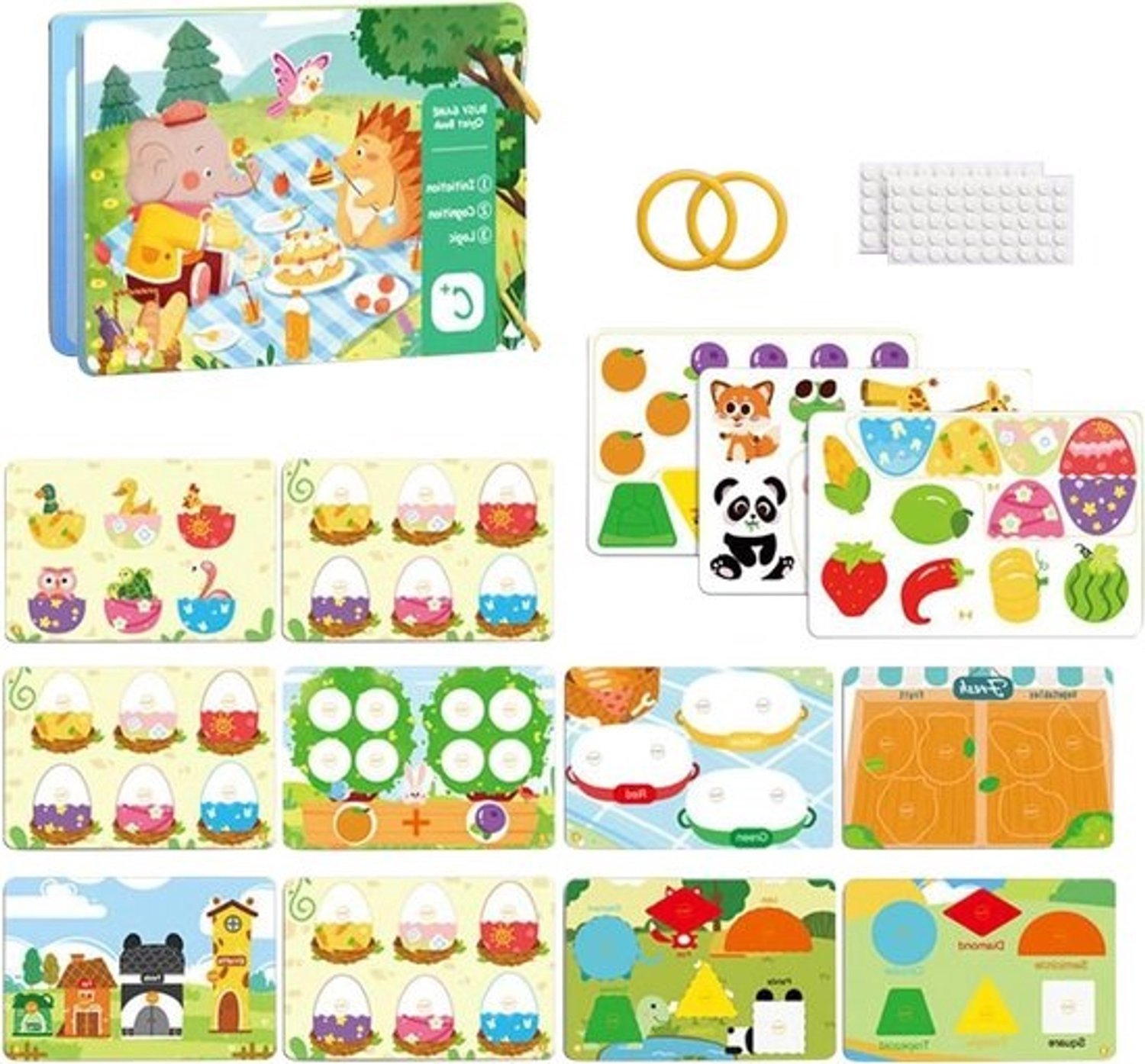 Kinderactiviteitenboek - Cognitief Leren - Reis Vermaak - Veilig Klittenband Systeem - 21 x 14 cm - Niet gespecificeerd