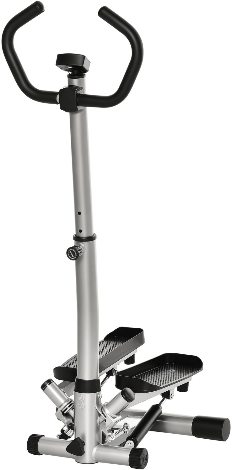HOMCOM stepper - LCD-scherm - instelbare snelheid - metaal - zilver