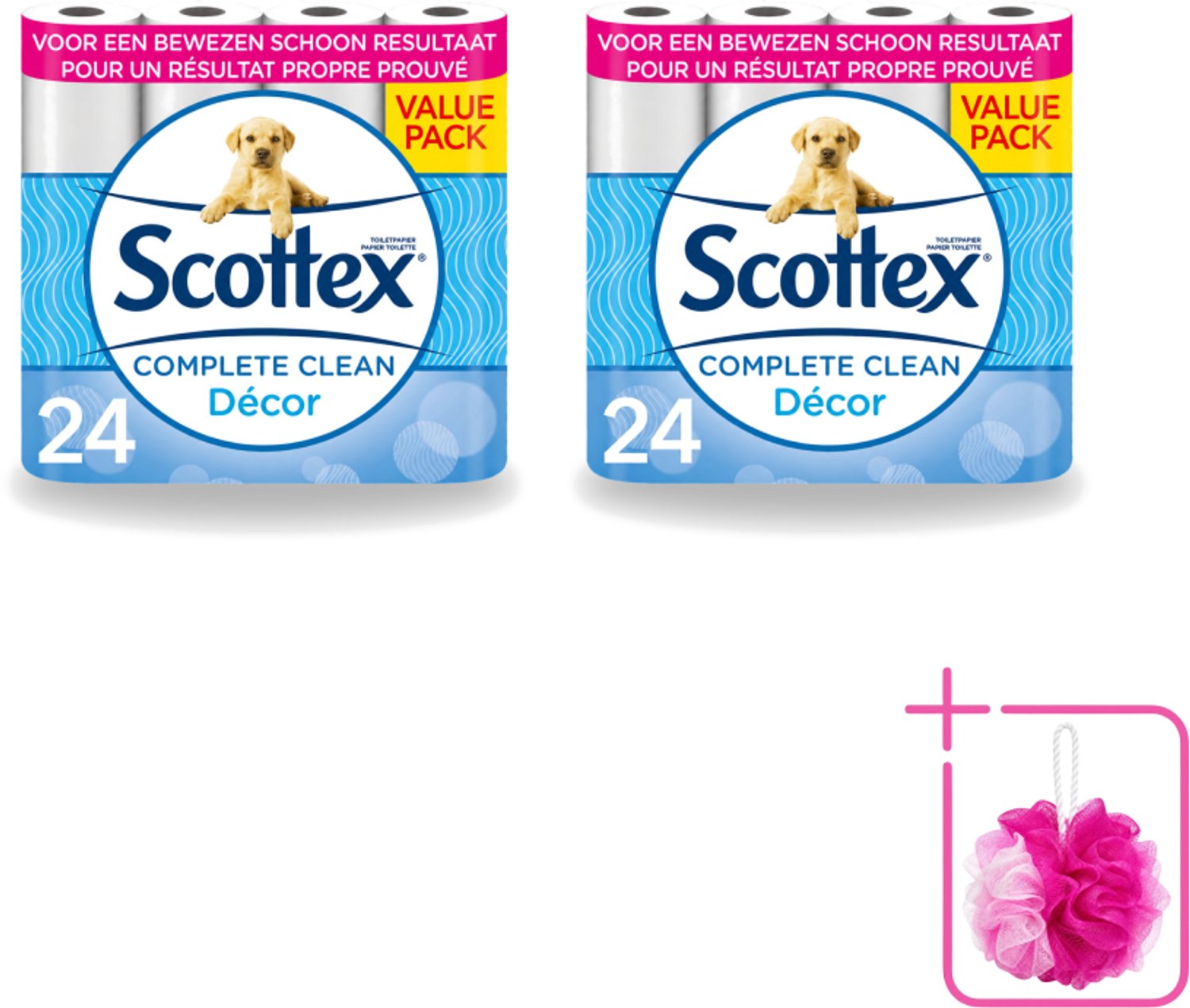 2 x Scottex - Toiletpapier - 2-laags - 24 Rollen - Bulkverpakking - Toiletpapier - 2-laags