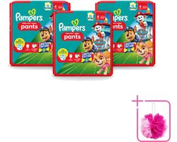 3 x Pampers – Luierbroekjes – Baby Dry Pants Paw Patrol Maat 4 – 25 Luiers - Bulkverpakking - Baby luier - Douchemop - Luierbroek