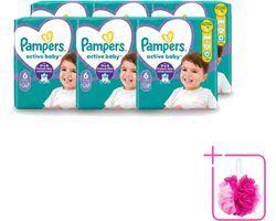 6 x Pampers – Luiers – Active Baby Maat 6 – 32 Luiers - Bulkverpakking - Baby luiers - Douchemop - Bescherming tegen doorlekken