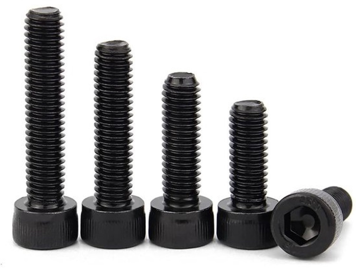 Inbusbouten M10x65mm - Cilinderschroeven Zeskantbout - Machinebevestiging - 12.9 Gelegeerd Staal - 5 Stuks - Zwart
