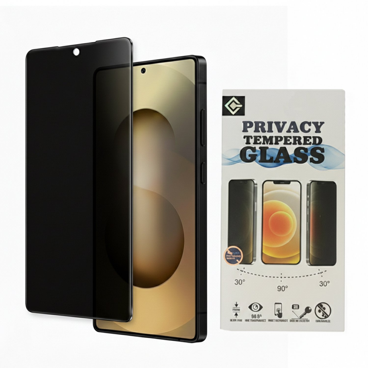 Prive Beschermglas Geschikt voor Apple iPhone 18 Pro - 9H Privacy Screenprotector - Casemania Privacyfolie Schermbeschermer Full Screen Gehard Glas Screen Protector