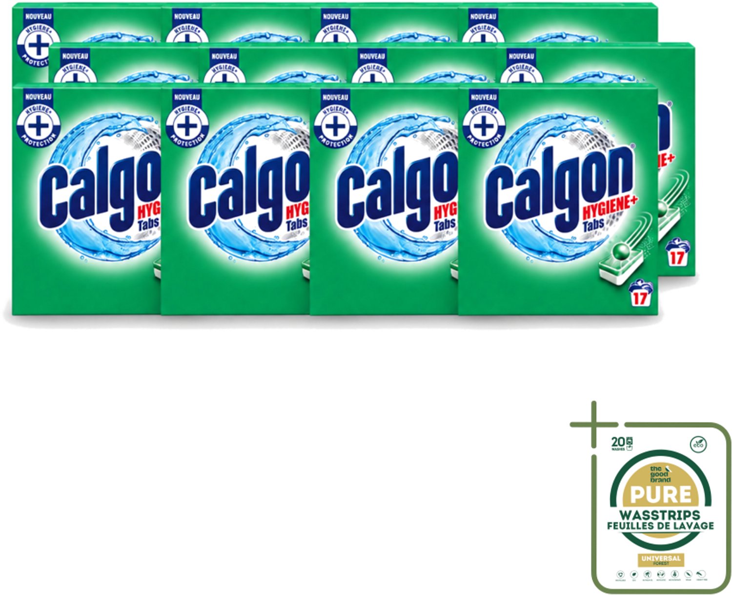 12 x Calgon - Ontkalkingsmiddel - 221 g - 17 Capsules - Wasstrips - Ontkalken Wasmachine - Kalkaanslag - Wasmachine Reinigen - Wasmiddel - Wasmachine Beschermen