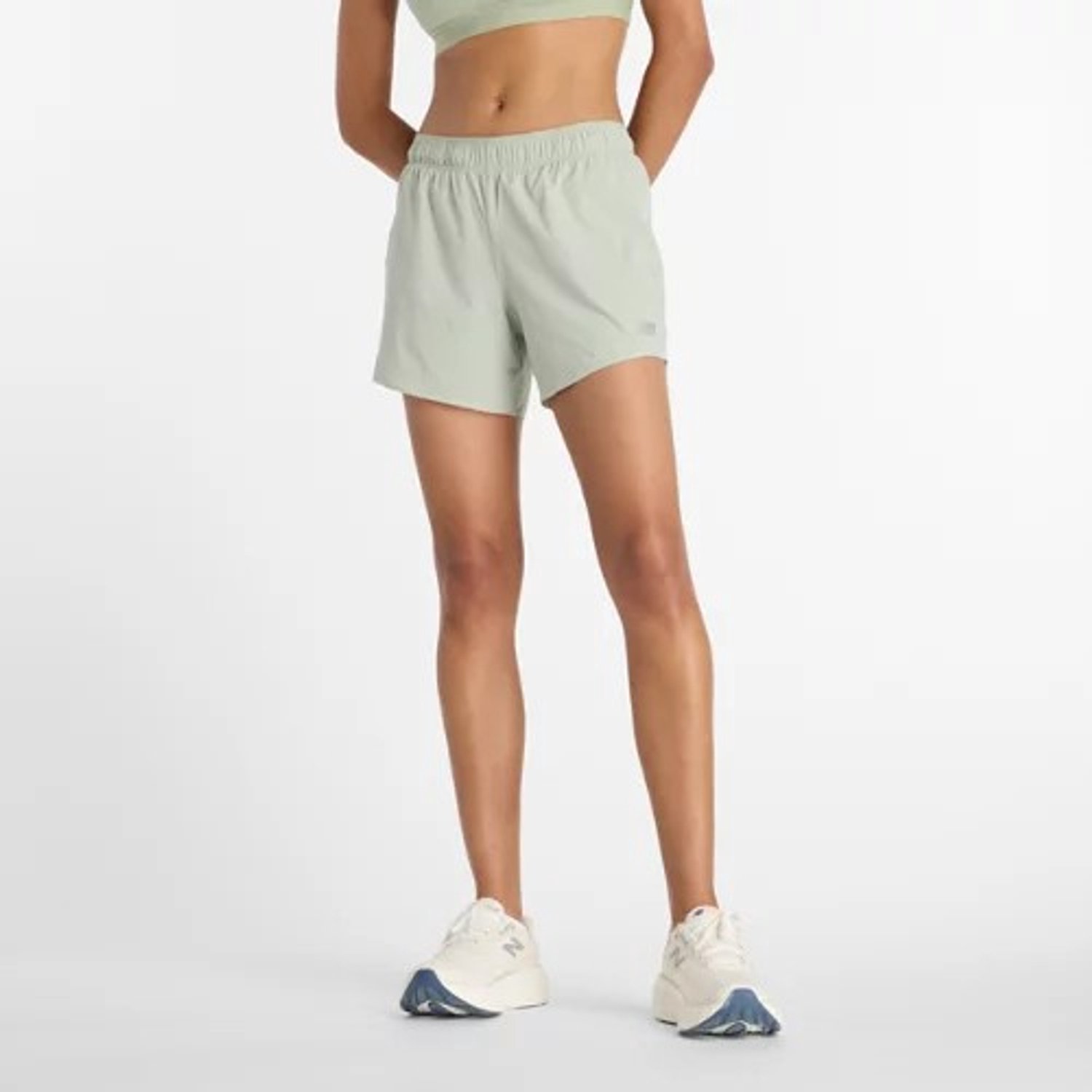 New Balance RC Short 5″ Women Short Zeegroen