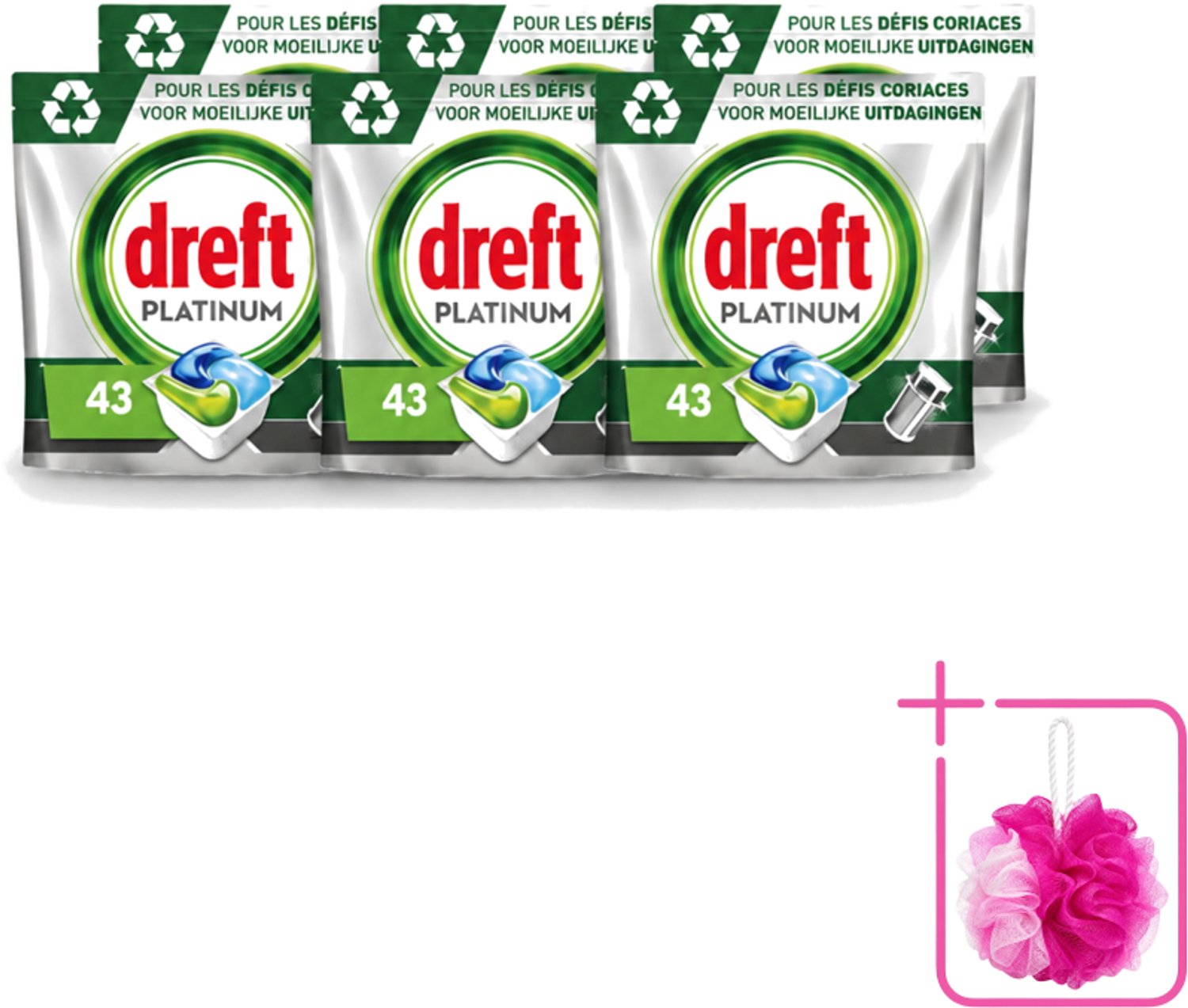 6 x Dreft Platinum - All In One - Vaatwascapsules - 43 Afwasbeurten - Bulkverpakking - Vaatwasmiddel - Vaatwascapsules
