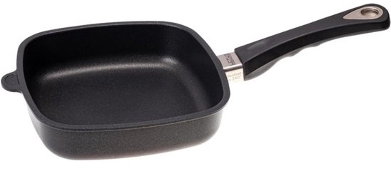 Vierkante Pan - Gietijzeren Koekenpan - Koken en Bakken - Afneembare Handgreep - 29 cm - Zwart