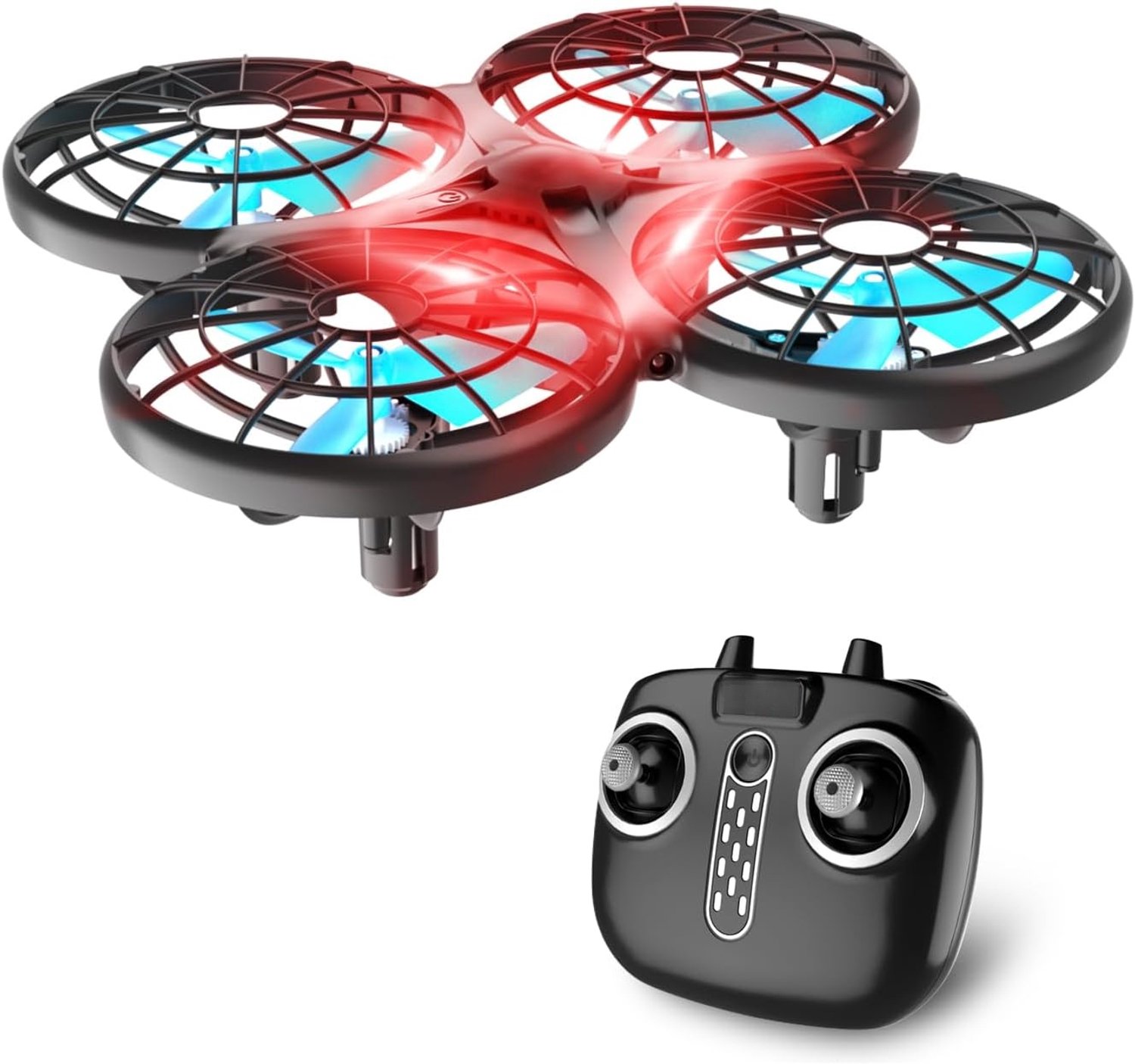 QEVA Drone voor Kinderen - Kinderdrone - Quadcopter Kind - Blauw - 14cm x 14cm x 5cm