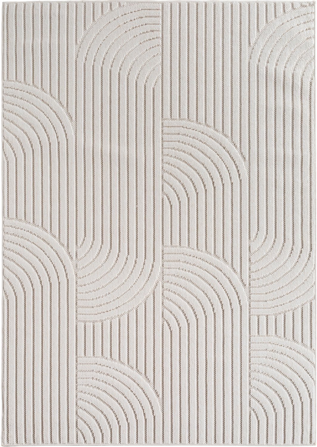 Ayyildiz Helix Japandi Vloerkleed Creme 200x290 cm – Effen Laagpolig Tapijt – Modern Scandinavisch Design voor Woonkamer en Slaapkamer